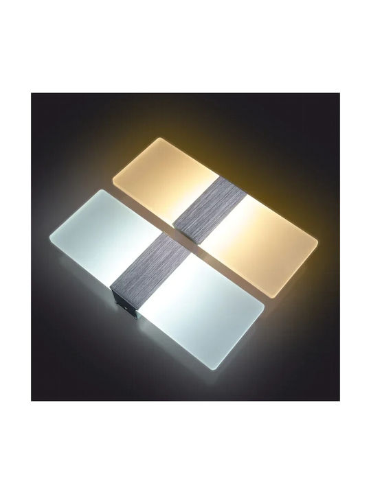 VenCore Модерна Стенна Лампа с Вграден LED и Регулируема Бяла Светлина Черна 5x30см