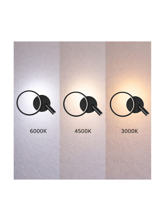 VenCore Lampa de Perete Modernă cu LED Integrat și Lumină Albă Reglabilă Argintie