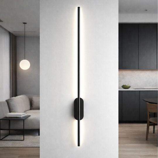 VenCore Modern Wall Lamp with Integrated LED and Adjustable White Light Black