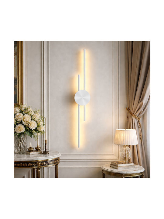 Vencore Aurex White 6093-20107 Modern Wall Lamp Sconce Led 60cm 12w White Aluminum Adjustable Cct Daylight Warm Cct Control Via On-off Switch 6093-20107