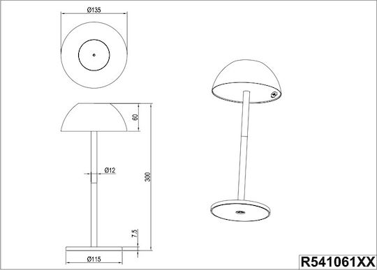 Trio Lighting Διακοσμητικό Φωτιστικό LED Θερμό Λευκό 3000K 13x13x30εκ.