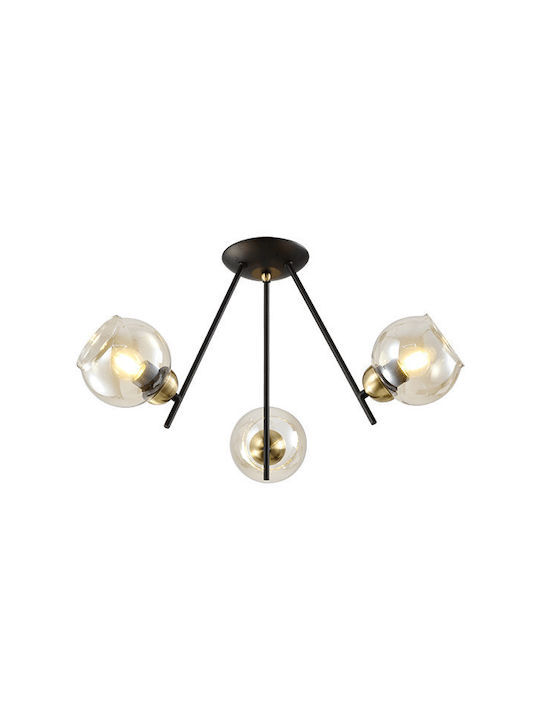 Elmark Rick Pendant Light Black with Socket E27 61cm