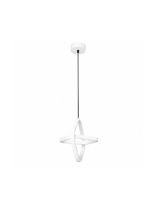 VenCore White LED Pendant Ceiling Light with Adjustable Warm to Cool White Light 22x22x24cm