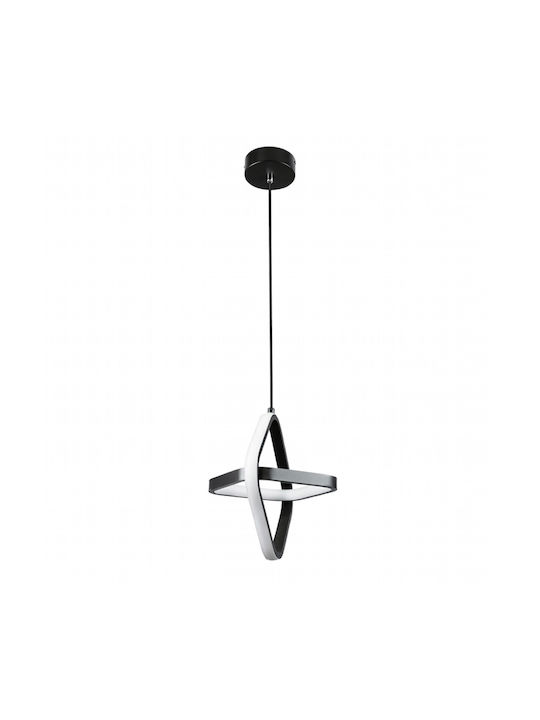 VenCore Black LED Ceiling Light with Adjustable Warm to Cool White Light 22x22x24cm