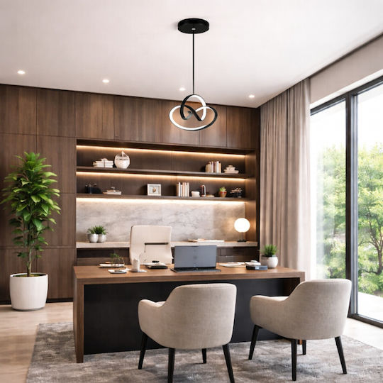 VenCore Ceiling Pendant Light Gold LED With Adjustable White Light 25x25x32cm