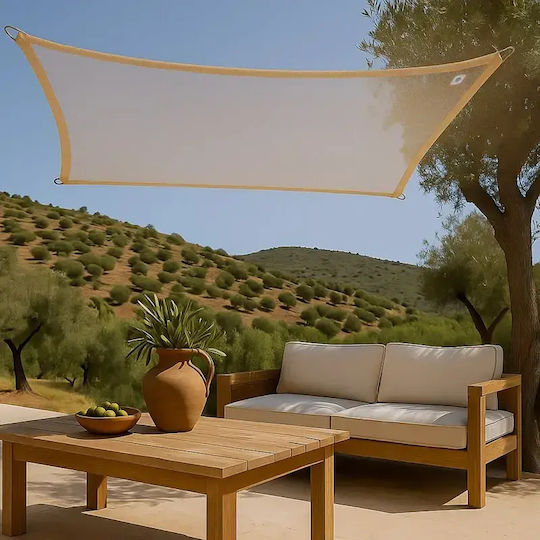 Showood Ορθογώνιο Πανί Σκίασης Εκρού 3x5m 230gr/m²