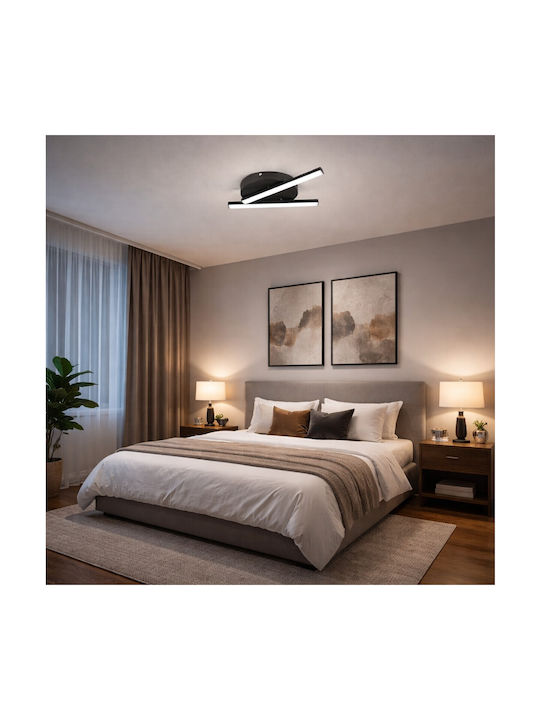 VenCore Plafonieră de Tavan 50 cm Aurie cu LED Integrat