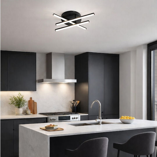 VenCore Plafonieră de Tavan 50 cm Albă cu LED Integrat și Telecomandă