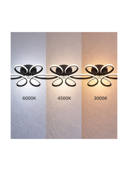 VenCore Plafonieră de Tavan 60 cm Aurie cu LED Integrat și Telecomandă