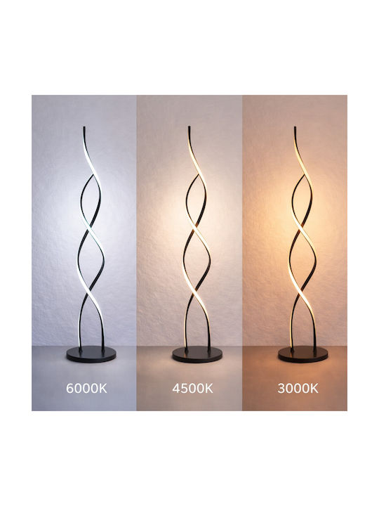 VenCore LED Floor Lamp H125xL25cm with Warm to Cool White Light Silver