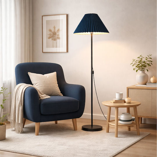 VenCore Floor Lamp Height 150x35cm with Lamp Bulb Base E27 Black