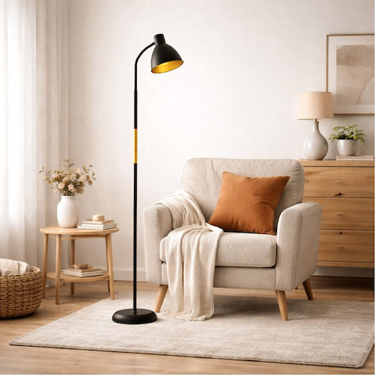 VenCore Stehlampe H150xLänge23cm mit Lampenbirnensockel E27 Silber