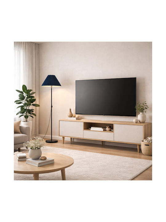 VenCore Floor Lamp H150xL35cm with Socket for E27 Bulb Gold