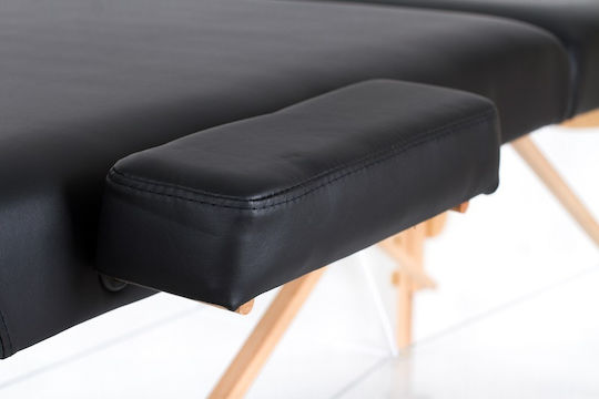 Rest Pro VIP 2 Pat Masaj și Fizioterapie Portabil/Pliabil Negru din Lemn 192x70cm