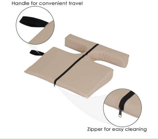 Rest Pro Perna Profesională Femei PU Accesoriu Fizioterapie Bej 46x65cm