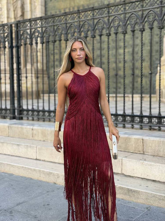 Summer Maxi Evening Shirt Dress Fringes