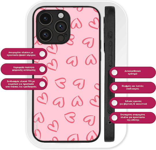 Калъф Sonique Heart Series Honor 600 Pro 5g Розов