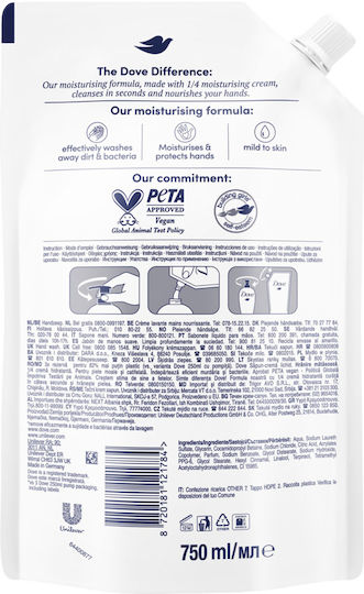 Dove Nourishing Silk Ανταλλακτικό Κρεμοσάπουνο 750ml