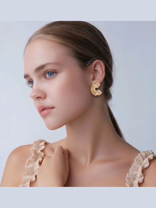 Touch Earrings Made Of Gold Plated Steel 58 642 Gold Touch Earrings Made Of Gold Plated Steel 58 642 Gold
