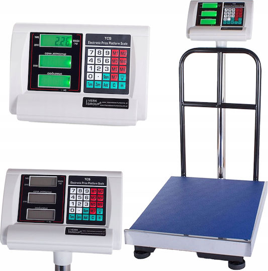 Verk Group Cântar Electronic cu Coloană cu Capacitate de Cântărire 300kg și Precizie 50gr