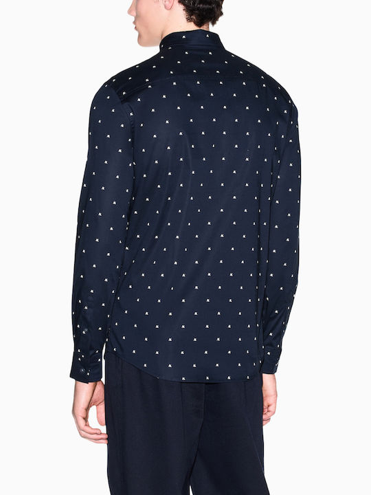 Armani Exchange Πουκάμισο Μπλε