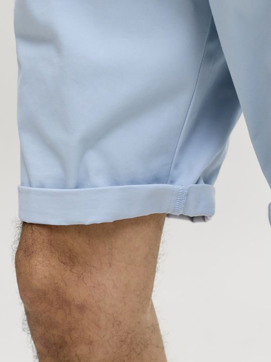 Pantaloni Scurți Chino Slim Fit Bărbați CELESTIAL BLUE