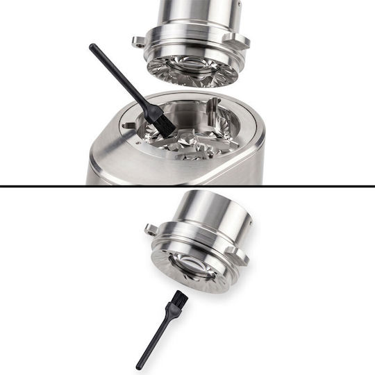 Rohnson Electric Coffee Grinder 260W with 350gr Capacity and 100 Grind Levels Silver