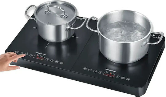 Severin Countertop Induction Hob Double Black
