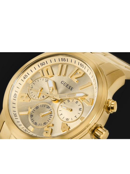 Guess Parker Men's Watch 44mm Battery with Gold Metal Bracelet