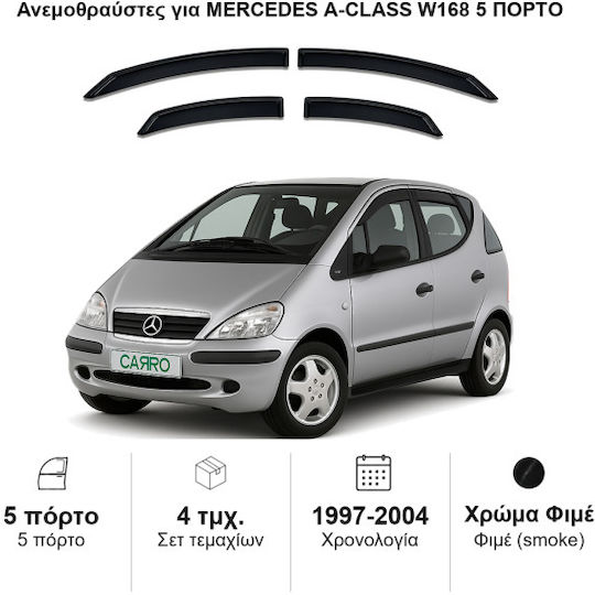 Heko Комплект Ветробрани Dark Fime за Mercedes-Benz A Class 4бр