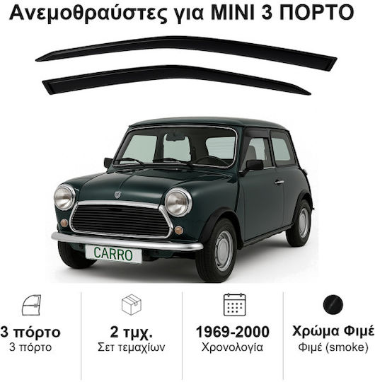 Heko Комплект Ветробрани Dark Fime за Mini Коопер 2бр