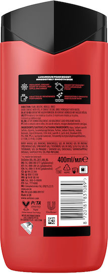Axe Wash Bubble Bath Gel for Men with AHA & Cherry Scent 400ml