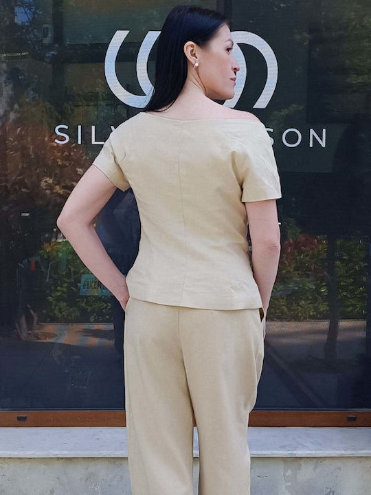 Silvy Rowson Sacou Dama Scurt Bej