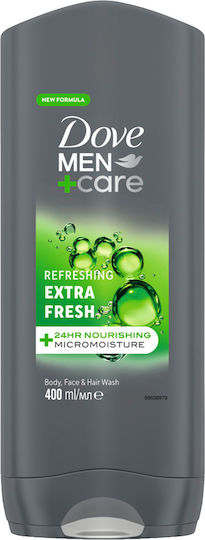 Dove Men Care Refreshing Extra Fresh Gel De Duș Hidratant Cremă 3în1 Pentru Bărbați 400ml