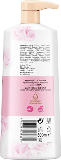 Lux Lux Soft Rose Cremiges Schaumbad mit Glycerin & Duft Rosen 600ml
