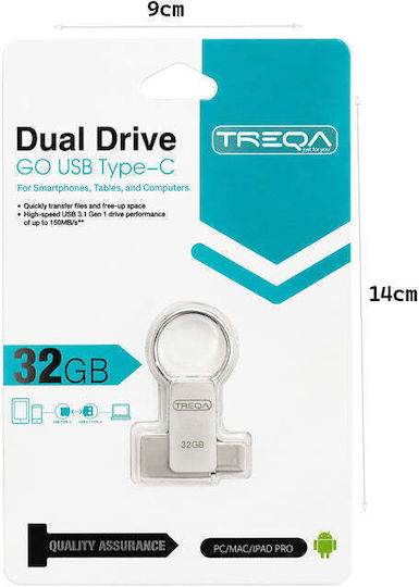 Andowl Stick USB 32GB USB 2.0 cu Conexiune USB-A și USB-C
