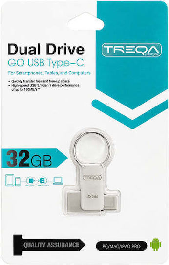 Andowl Stick USB 32GB USB 2.0 cu Conexiune USB-A și USB-C