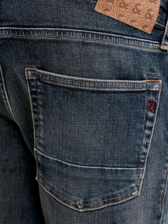 Pantaloni De Blugi Pentru Bărbați Elastici Cu Fit Regular Albastru