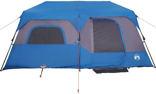 vidaXL Camping Tent Blue for 9 People 441x288x217cm