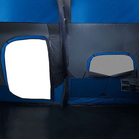 vidaXL Camping Tent Blue for 9 People 441x288x217cm