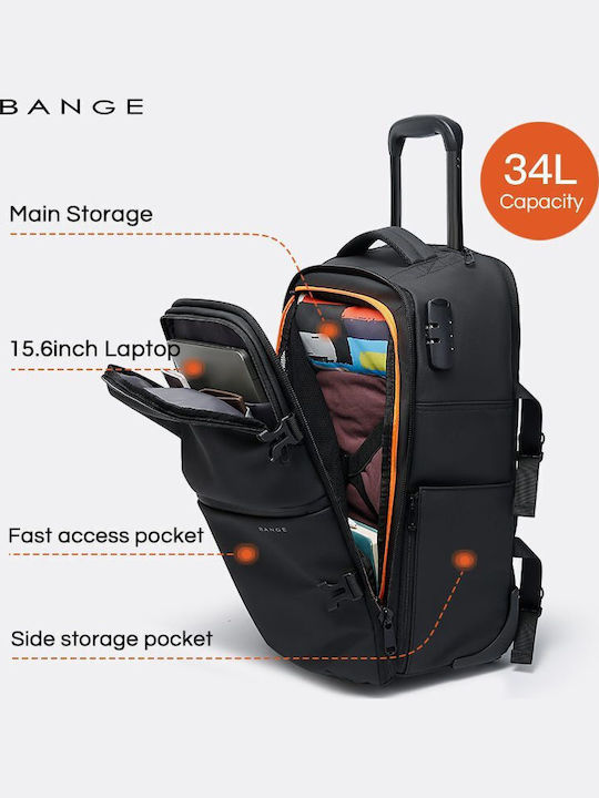 Bange Laptoptasche Mit Rollen in Schwarz Farbe 8150