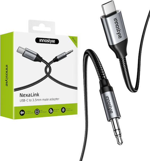 Innostyle Cable USB-C male - 3.5mm Γκρι 1m A140GY