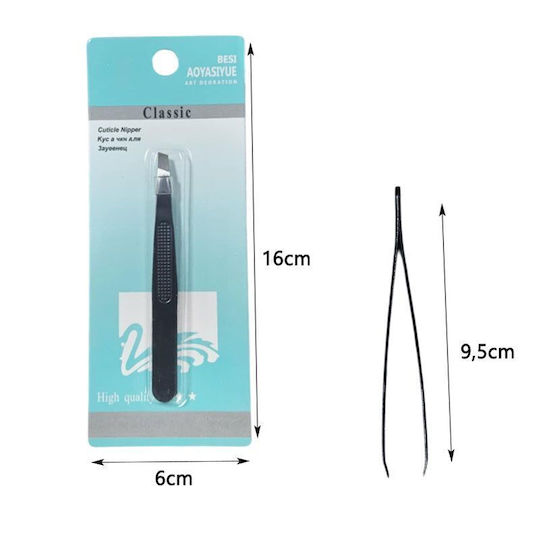 Professional Black Eyebrow Tweezers
