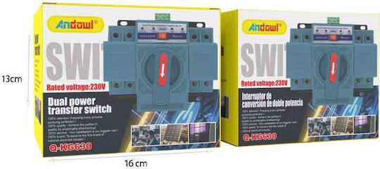 Andowl Comutator de transfer cu alimentare dublă 230v – Dual Power Transfer Switch