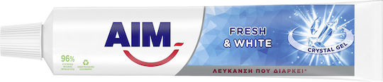 AIM Crystal Gel Fresh & White Οδοντόκρεμα για Λεύκανση 75ml