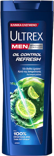 Ultrex Men Oil Control Fresh Shampoos against Dandruff & Hair Loss for Oily Hair 360ml