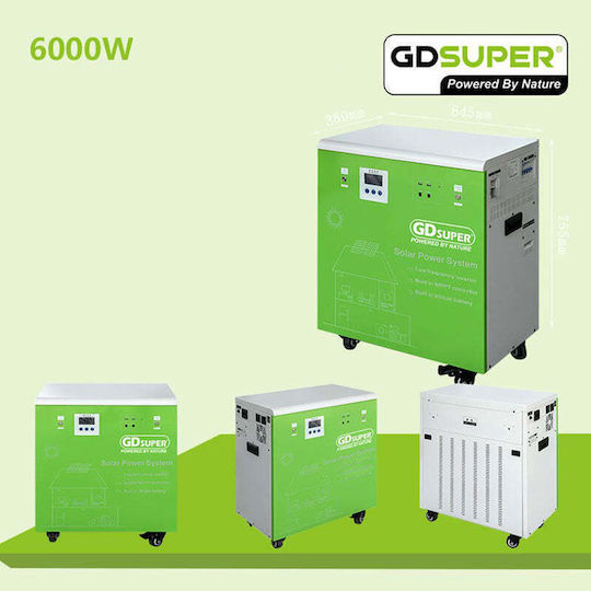 Ηλιακό Σύστημα Ενέργειας 6000w Mppt 60a Μπαταρία Λιθίου 51.2v 200ah 6000w Solar Power System 60a Mppt 51.2v 200ah Lithium Battery
