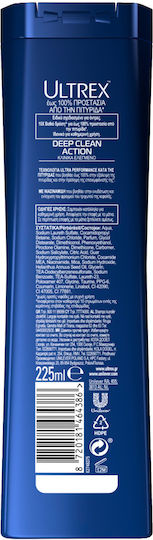 Ultrex Deep Clean Action Shampoos gegen Schuppen für Alle Haartypen 225ml
