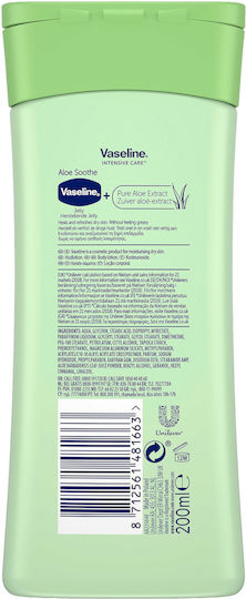 Vaseline Intensive Care Aloe Soothe Хидратиращ Лосион за Възстановяване на Тялото с Алое Вера за Суха/Много Суха Кожа 200ml