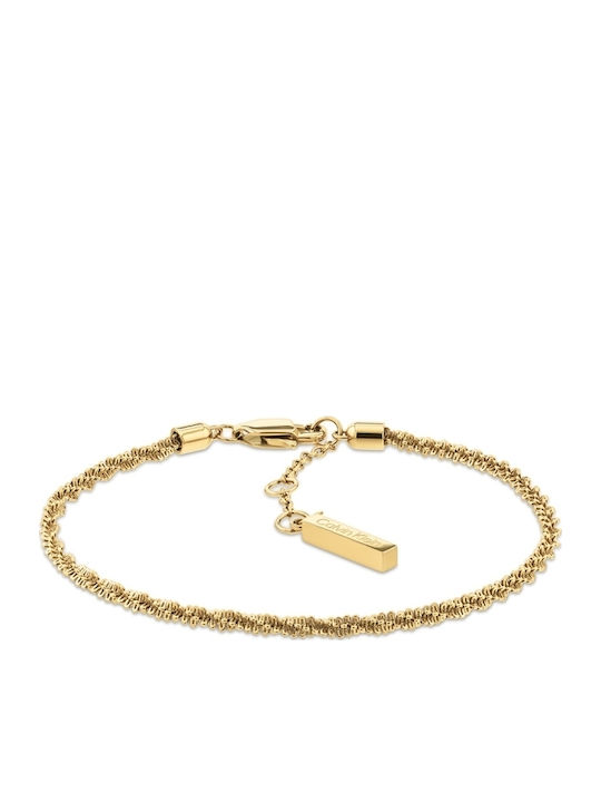 Calvin Klein Brățară Pentru Femei Din Oțel Placat Cu Aur 18.5cm Calvin Klein Brățară Pentru Femei Din Oțel Placat Cu Aur 18.5cm